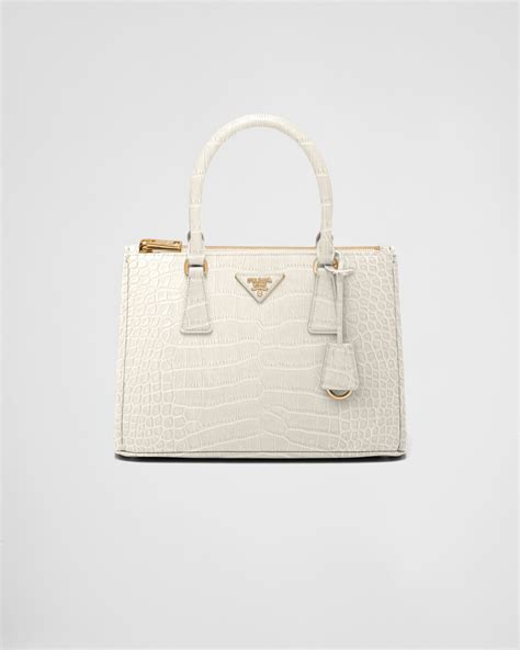 prada crocodile handbag|white crocodile leather.